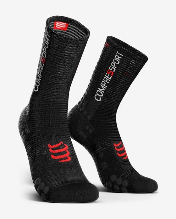 Calcetines Compressport ProRacing Socks Bike V3 negro