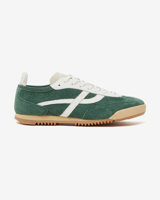 Zapatillas Pompeii Kite Suede verde bosque blanco