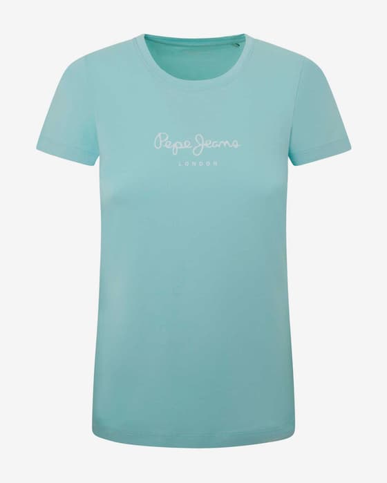 Camiseta Pepe Jeans New Virginia Slim manga corta azul claro mujer