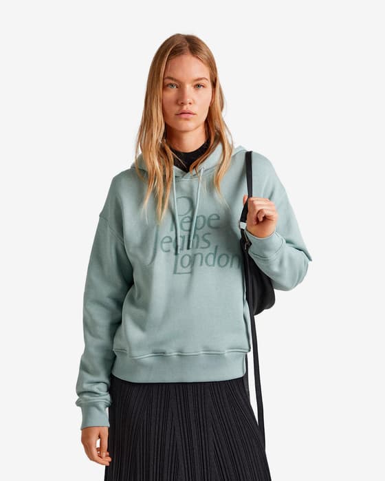 Sudadera con capucha Pepe Jeans Harriet azul mujer