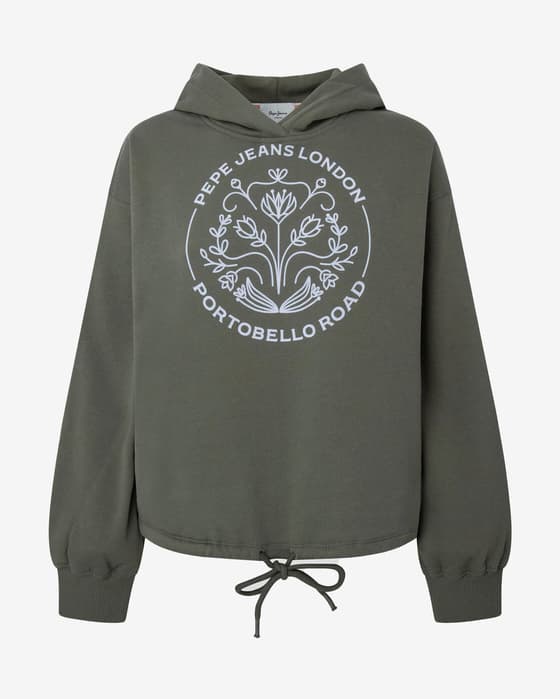 Sudadera con capucha Pepe Jeans Haria verde caqui mujer