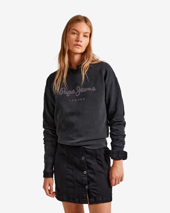 Sudadera Pepe Jeans Harley negro mujer
