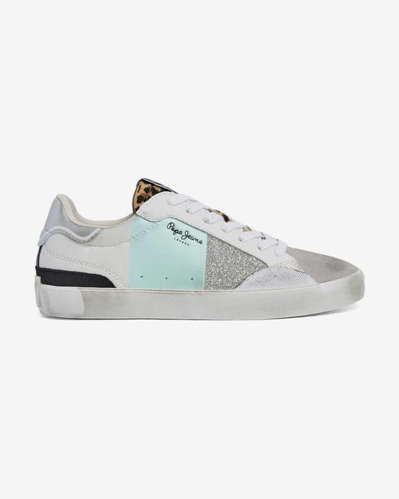 Zapatillas Pepe Jeans Lana Shine blanco gris azul mujer