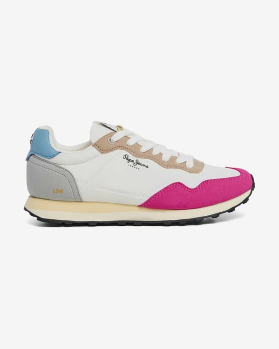 Zapatillas Pepe Jeans Natch Basic blanco azul rosa mujer