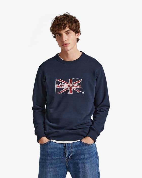 Sudadera Pepe Jeans Ruwan azul rojo blanco