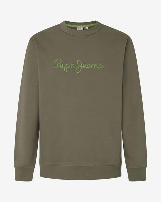 Sudadera Pepe Jeans New Joe Crew verde oscuro