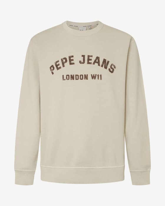 Sudadera Pepe Jeans Aldridge Crew blanco crema