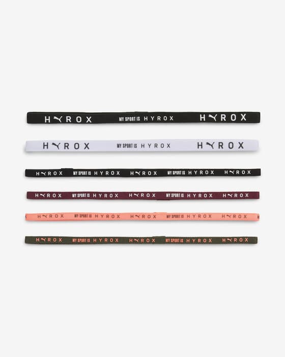Cintas para la cabeza Puma HYROX negro blanco rosa (pack 6)