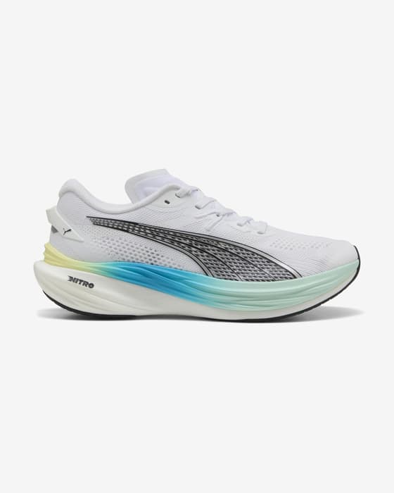 Ténis Puma Deviate NITRO 3 branco preto azul