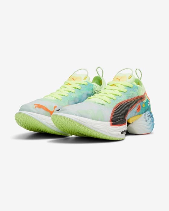 Zapatillas Puma FAST-R NITRO Elite 2 Marathon Serie verde azul naranja mujer