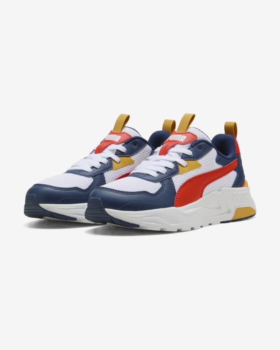 Chaussures Puma Trinity Lite bleu marine rouge jaune junior