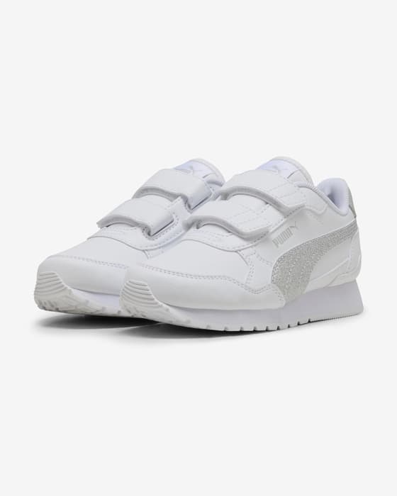 Chaussures Puma ST Runner v4 SL Glitter blanc gris bébé