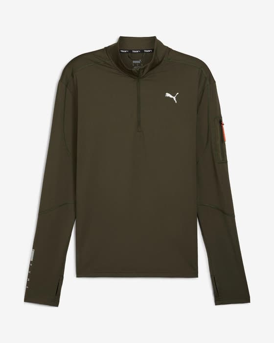 Sudadera Puma Flex Half Zip verde caqui