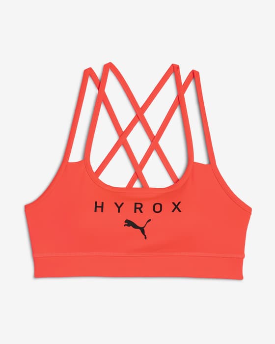 Puma x HYROX Move Strappy Sport-BH rot glänzend