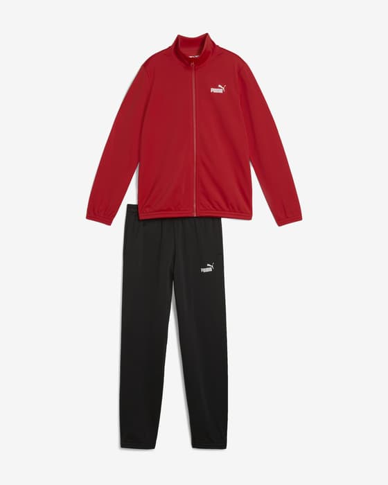 Chándal Puma Poly Suit rojo negro niño