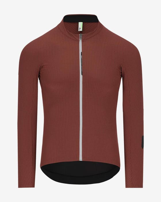 Maillot Q36.5 Dottore Pro manga larga marrón oscuro