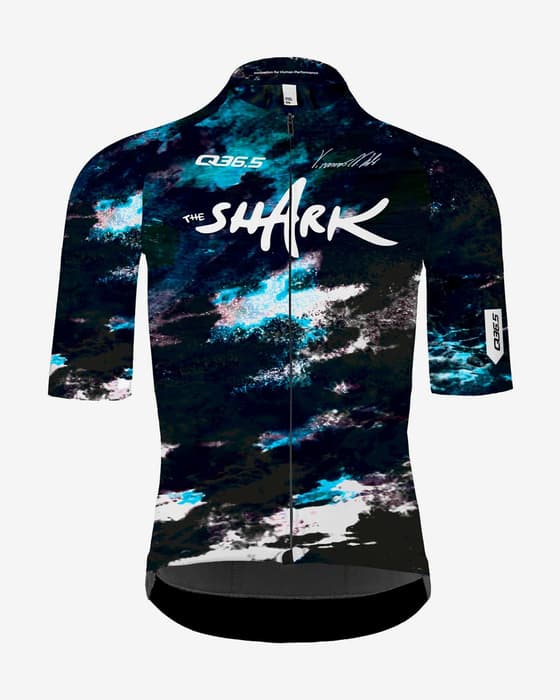 Maillot Q36.5 R2 manche courte noir bleu.