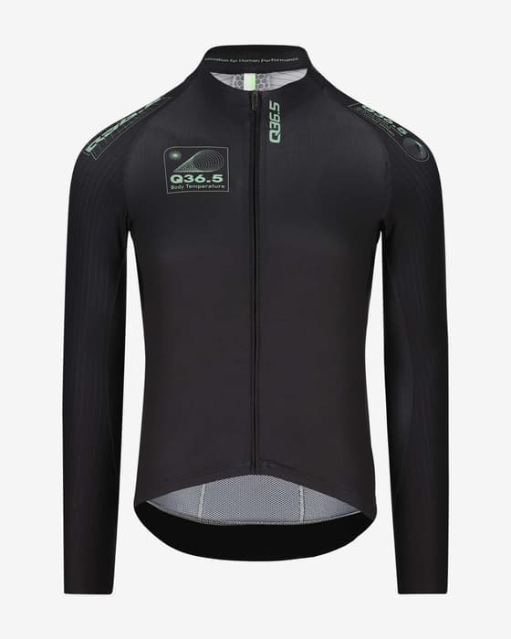 Maillot Q36.5 Gregarius Hybrid Light Retrofuture manche longue noir mat vert