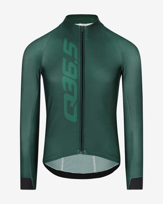 Maillot Q36.5 Gregarius Hybrid Signature manche longue vert foncé