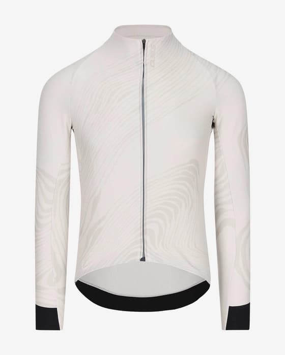 Maillot Q36.5 Gregarius Hybrid Dolomites manche longue blanc pur noir