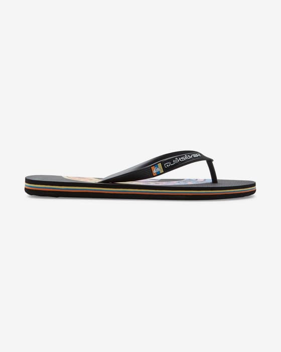 Chanclas Quiksilver Molokai Art Beach negro naranja azul