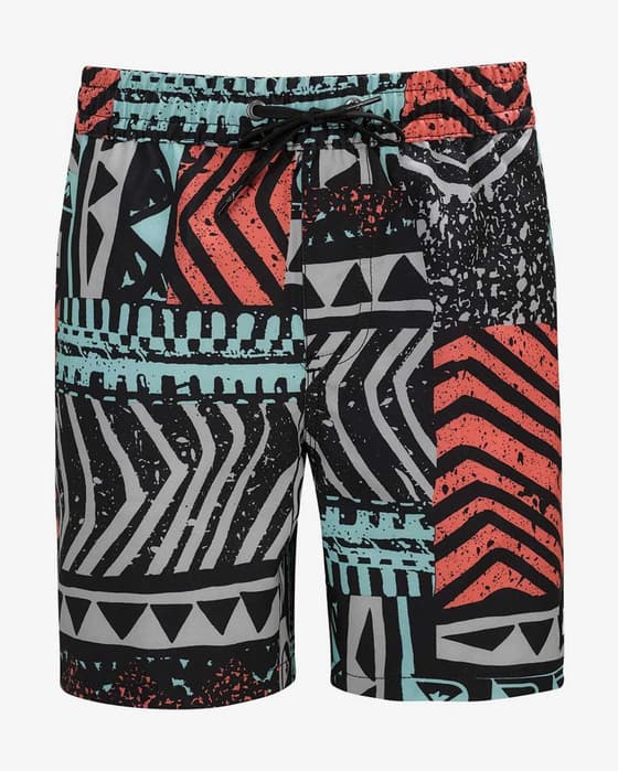 Maillot de bain Quiksilver Surfsilk Mix noir gris rouge junior