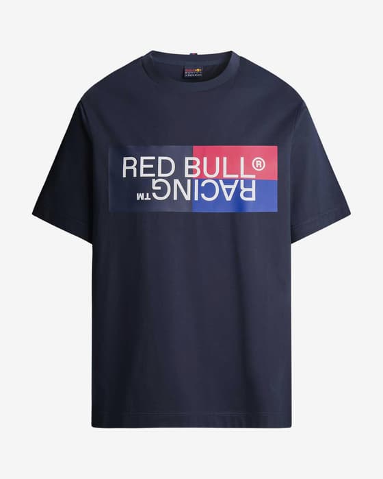 Camiseta Red Bull Racing x Pepe Jeans Colour Block Logo manga corta azul marino rojo blanco