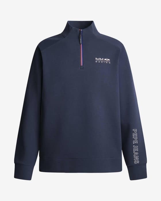 Sweatshirt Red Bull Racing x Pepe Jeans Dynamic Sports Half Zip azul marinho