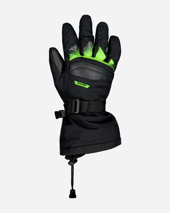 Guantes Racer Venom 5 negro verde neón infantil