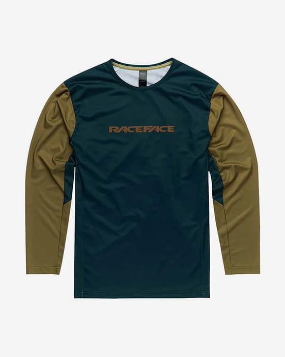 Maillot Race Face Indy manche longue vert marron