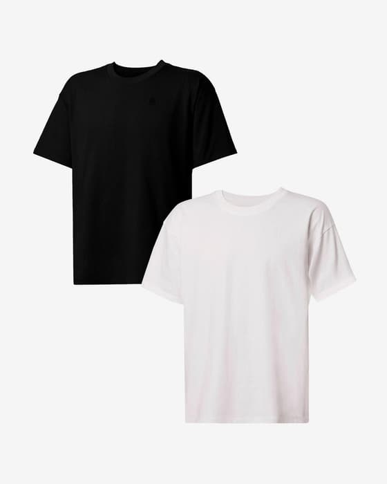 Pack Camiseta Reld Snowdon manga corta blanco negro (2 unidades)