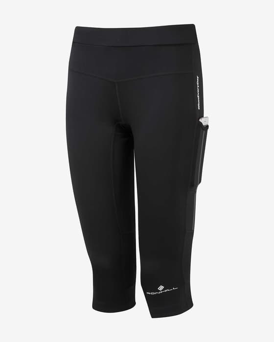 Malla pirata Ronhill Tech Revive Stretch Capri negro mujer