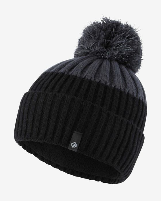 Gorro Ronhill Bobble negro gris mujer