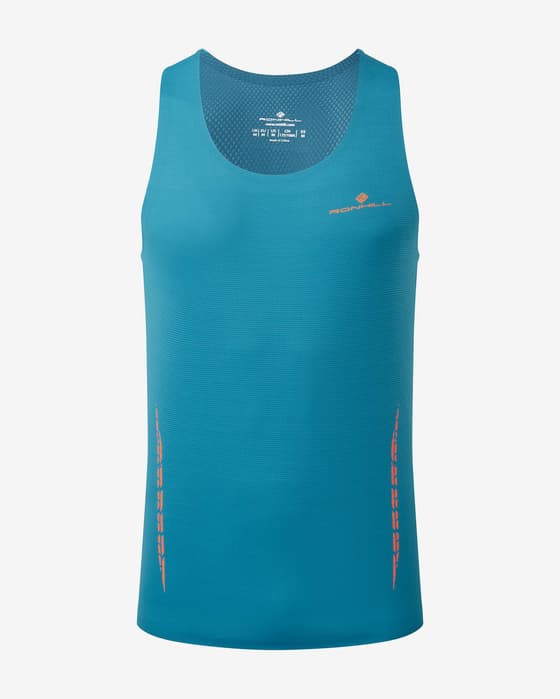 Camiseta Ronhill  Tech Race sin mangas azul celeste