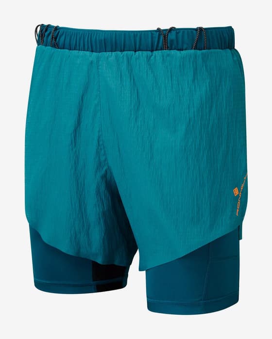 Pantalón corto Ronhill Tech Race Twin azul perlado