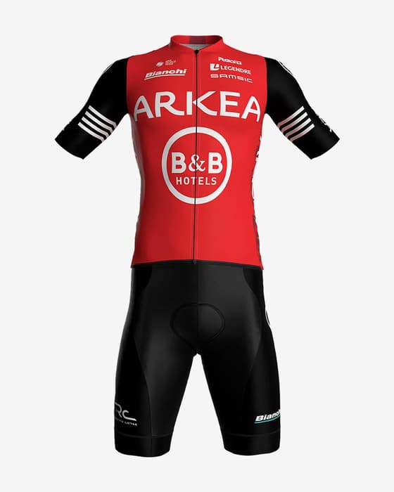 Equipación Arkea B&B Hotels 2025 Replica rojo negro