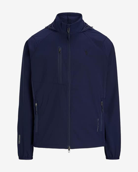 Chaqueta con capucha Ralph Lauren Woven azul marino