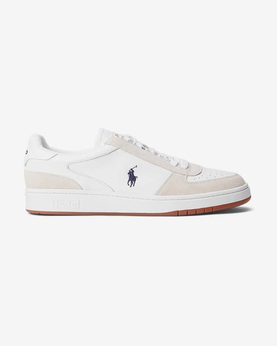 Zapatillas Ralph Lauren Court Leather blanco beige