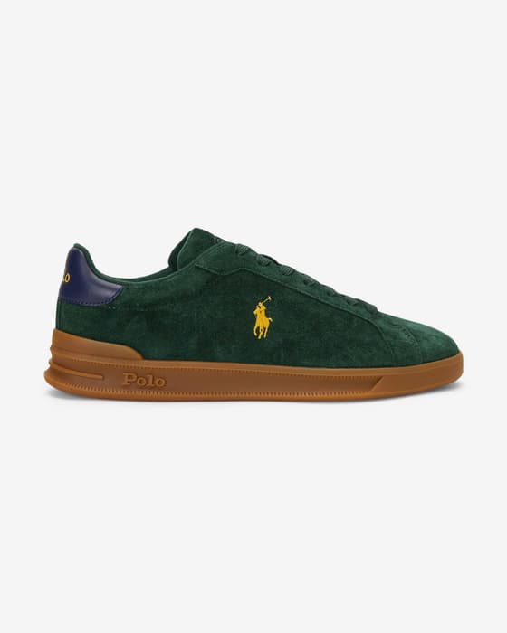 Zapatillas Ralph Lauren Heritage Court II Suede verde marrón