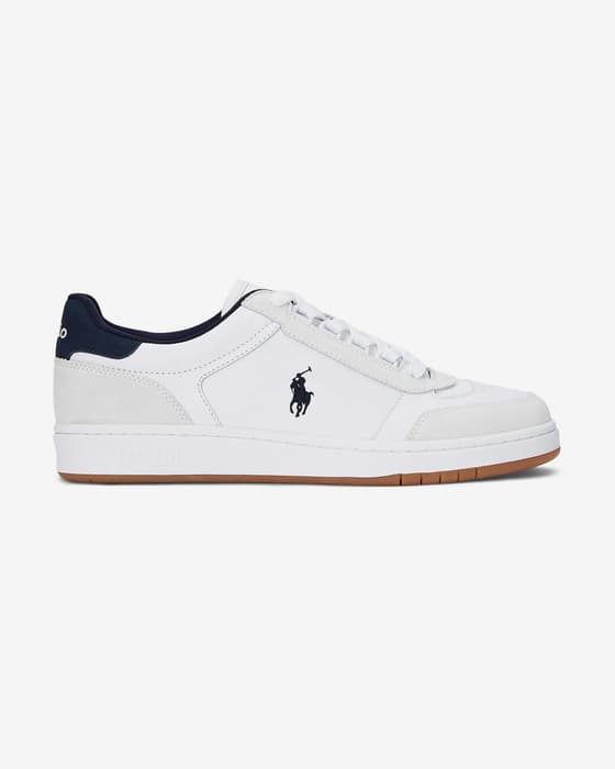 Zapatillas Ralph Lauren Polo Court Sport blanco azul marino