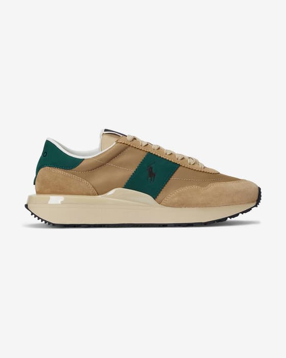 Zapatillas Ralph Lauren Train 89 Suede Classic beige verde
