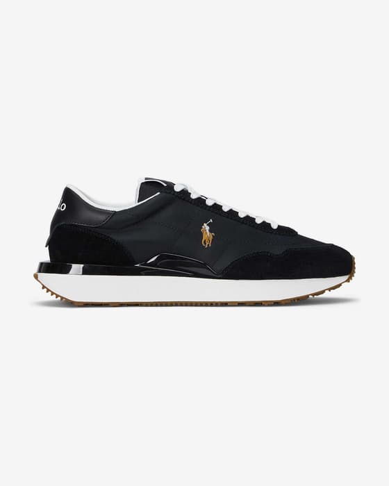 Zapatillas Ralph Lauren Train 89 Suede Classic negro puro