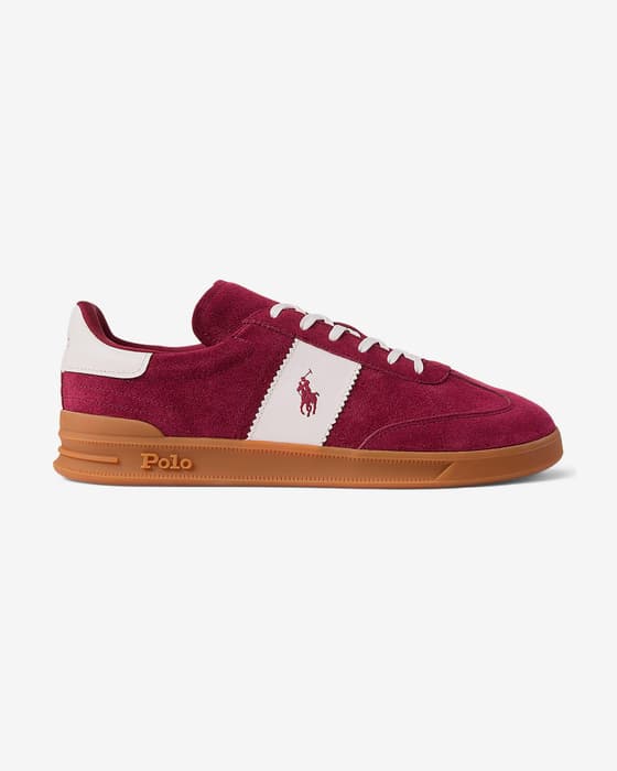 Zapatillas Ralph Lauren Suede Area rojo
