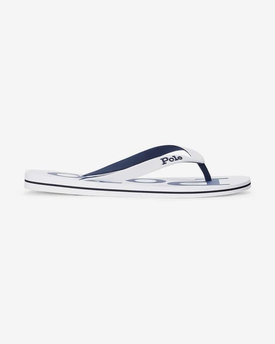 Chanclas Ralph Lauren Bolt blanco azul