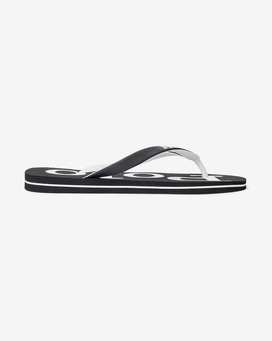 Chanclas Ralph Lauren Bolt negro blanco