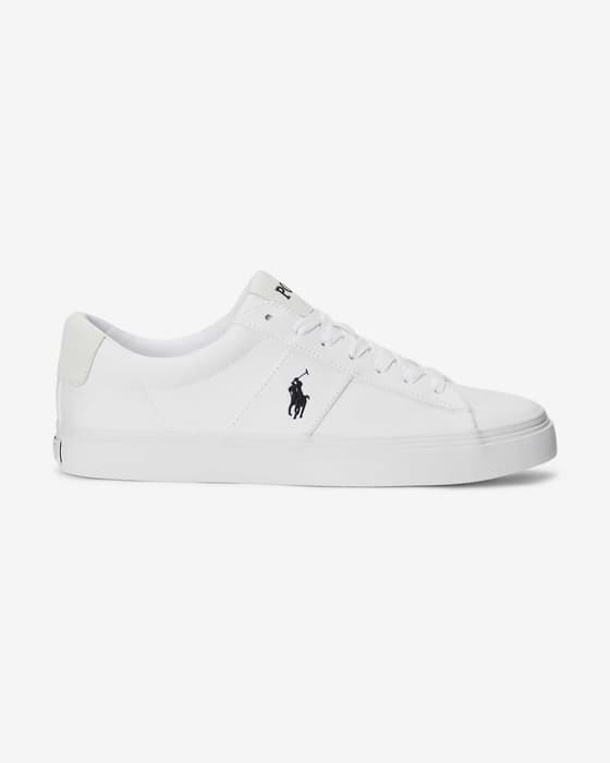 Zapatillas Ralph Lauren Sayer Canvas blanco puro