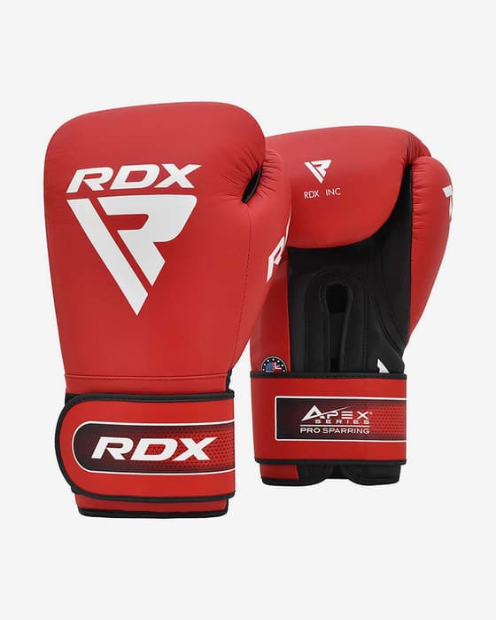 Guantes RDX Boxing Pro Sparring rojo blanco