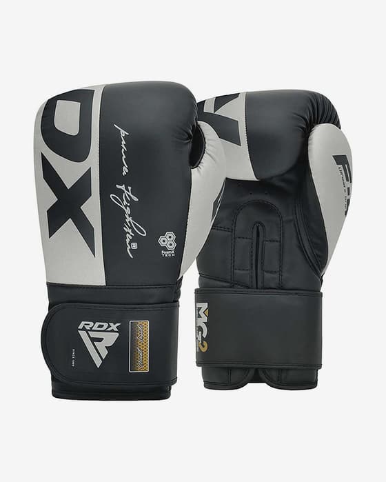 Guantes RDX Boxing Rex F4 negro intenso blanco