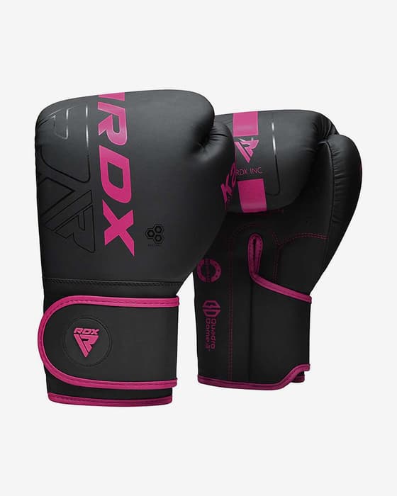 Guantes RDX Boxing F6 negro rosa