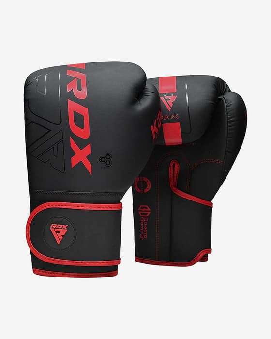 Guantes RDX Boxing F6 negro puro rojo